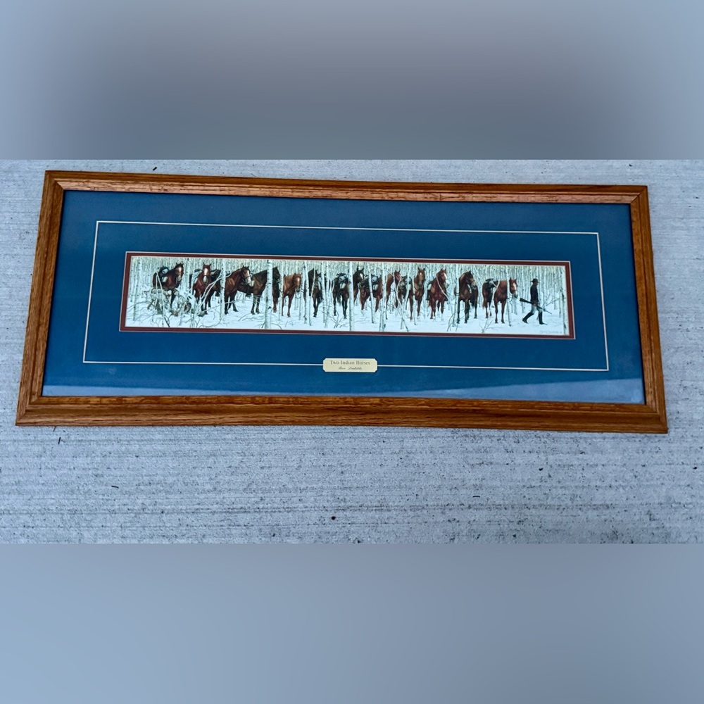 Two Indian Horses Framed Art